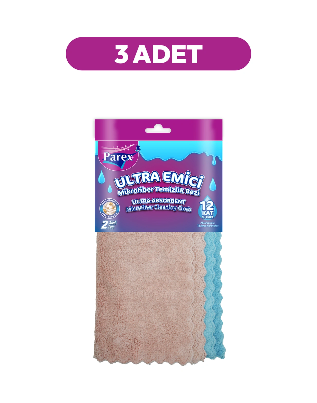 Ultra Emici 2 Li Mikrofiber Bez Üçlü Paket Diğer