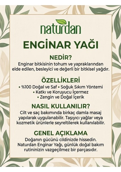 6 Adet - Enginar Yağı 50 Ml Diğer