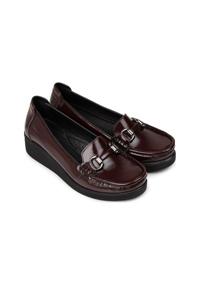 Deery Kadın Hakiki Deri Bordo Tokalı Günlük Ayakkabı - Dl750zbrdc01 Bordo