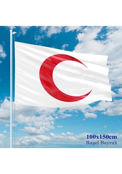 Kızılay Bayrağı - Flama - Bayrak - 100x150 Cm 1 Metre X 1,5 Metre 1