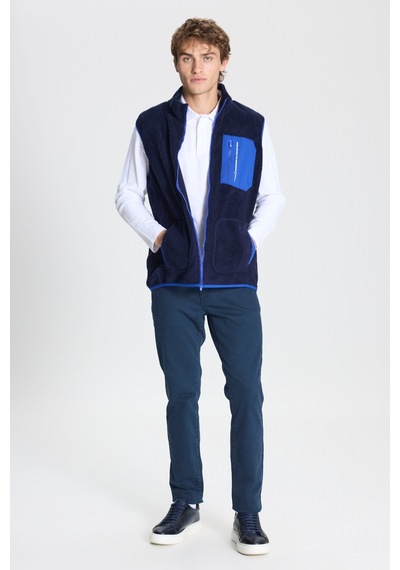 AC&Co / Altınyıldız Classics Erkek Lacı Standart Fit Normal Kesim Dik Yaka Polar Yelek Lacivert AC&Co / Altınyıldız Classics Erkek Lacı Standart Fit Normal Kesim Dik Yaka Polar Yelek Lacivert