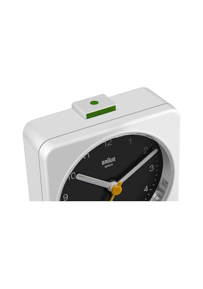 Braun Bc03wb Beyaz-siyah Klasik Seyahat Analaog Alarmlı Masa Saati Brn.bc03wb