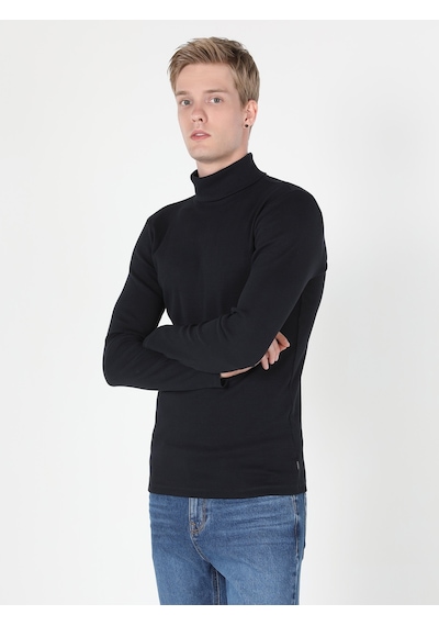 Colin'S Slim Fit Lacivertvert Erkek Uzun Kol Tişört Cl1049854_Q1.V1_Nav Lacivert