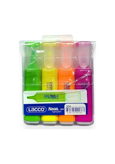 Lacco Neon Fosforlu Kalem 4 Renk