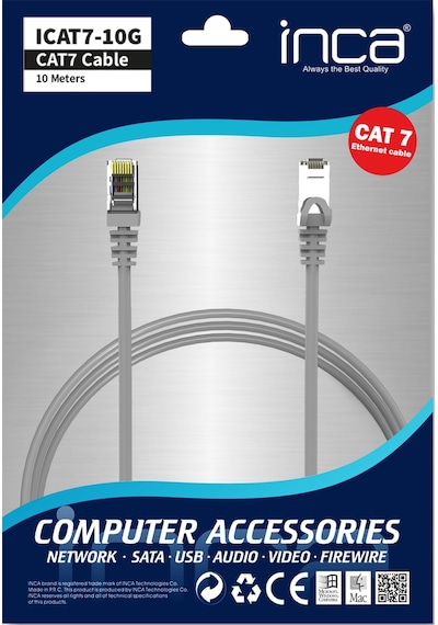 Inca ICAT7-10TG 10 Metre Network Kablo CAT7