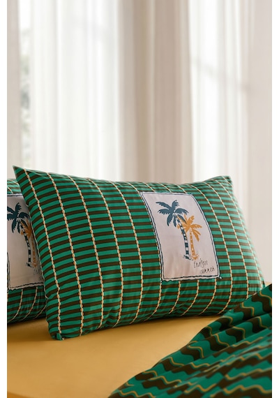 Doqu Home Jungle Muse Festıval Nevresim Takımı Çift-summer Yeşil