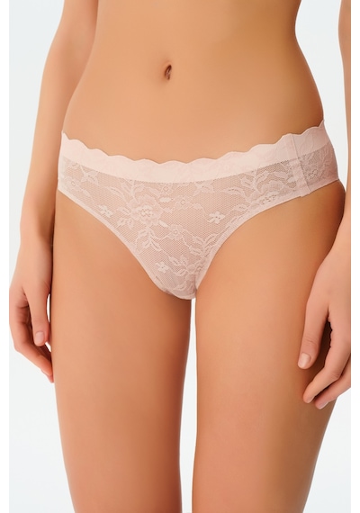 Suwen Invisible Soft Dantelli Slip Külot Sw5987170 Pudra Pembesi