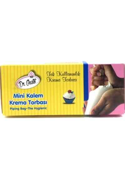 Dr. Gusto Kalem Krema Sıkma Torbası 30x15cm 72li Paket Şeffaf