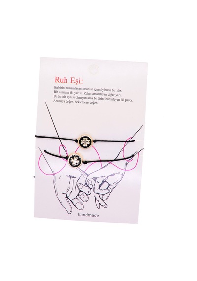X-lady Accessories Altın Renk Ruh Eşi Arkadaş Şans Bilekliği - 2693 Çok Renkli