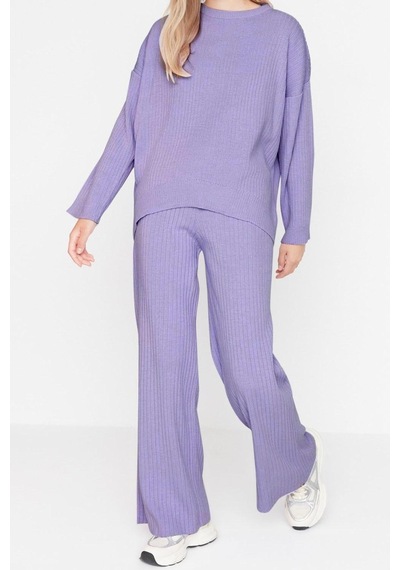 Ersefa Tarz Kadın Modern Moda Normal Bel Boru Paça Bisiklet Yaka Basic B Lila Ersefa Tarz Kadın Modern Moda Normal Bel Boru Paça Bisiklet Yaka Basic B Lila