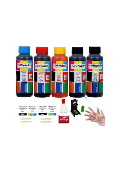 Hp 653 Kartuş Uyumlu Dolum Seti 5x100 Gr. Aparatlı+solüsyonlu