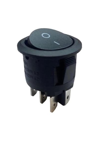 Ic-133-6 Yuvarlak Siyah 6p On/off Anahtar