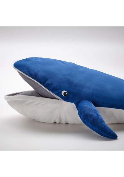 Ikea Blavıngad Peluş Oyuncak 100 Cm Beyaz - Mavi