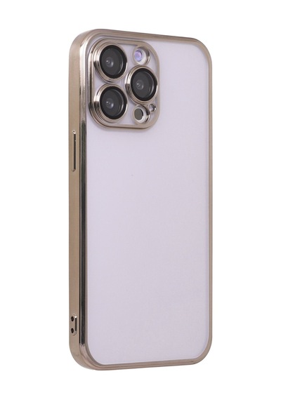 Apple iPhone Uyumlu 14 Pro Max Kılıf Razer Lensli Silikon - Gold Bzsxx00 1
