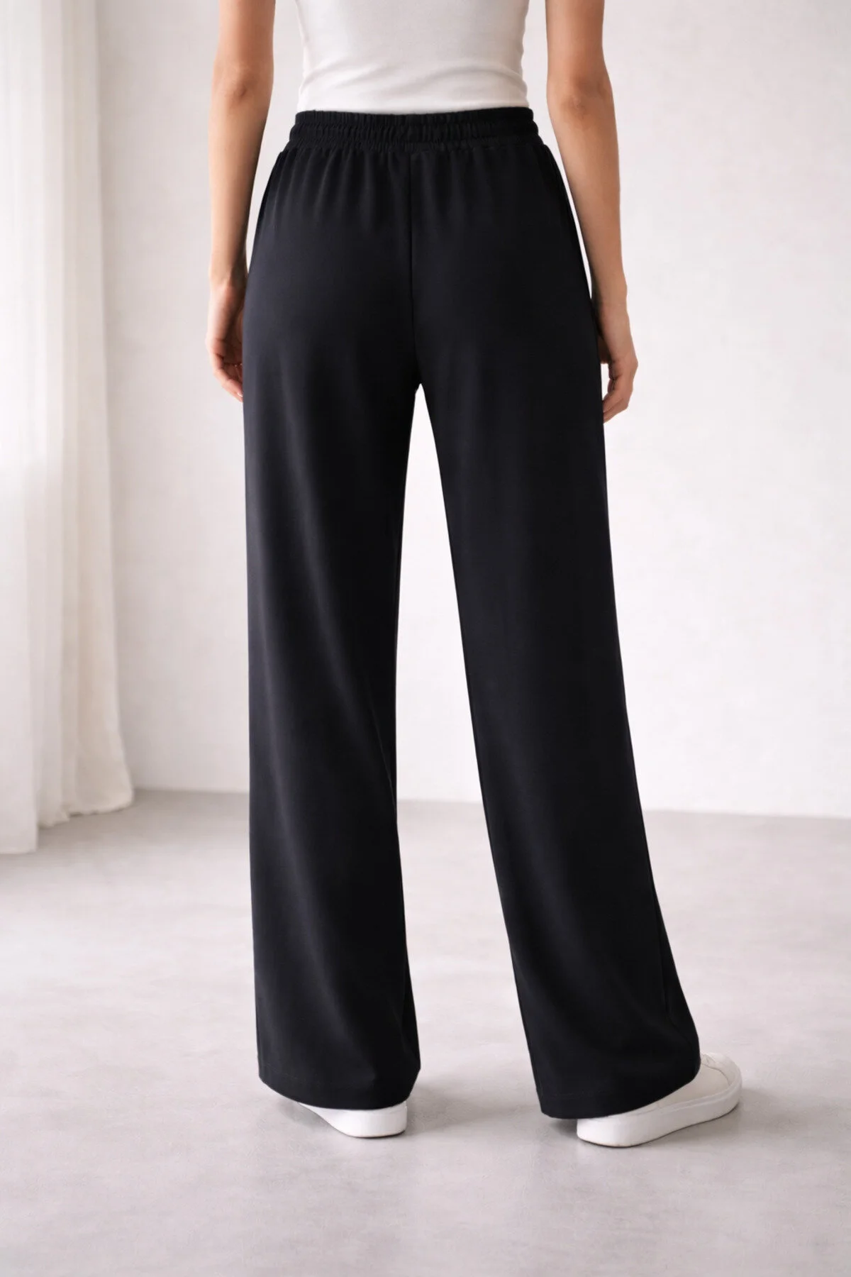 Sıempre Modal Kumaş Şık Relaxed Pantolon Siyah