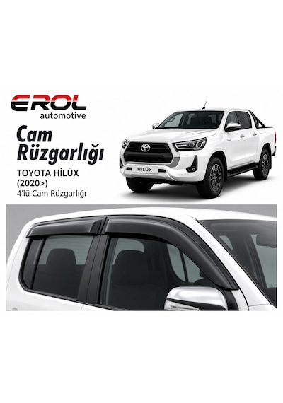 Toyota Hilux 2020 4'lü Suv Cam Rüzgarlığı Siyah