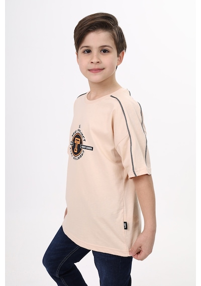 Toontoy Kids Toontoy Erkek Çocuk New Project Baskılı Tişört Bej