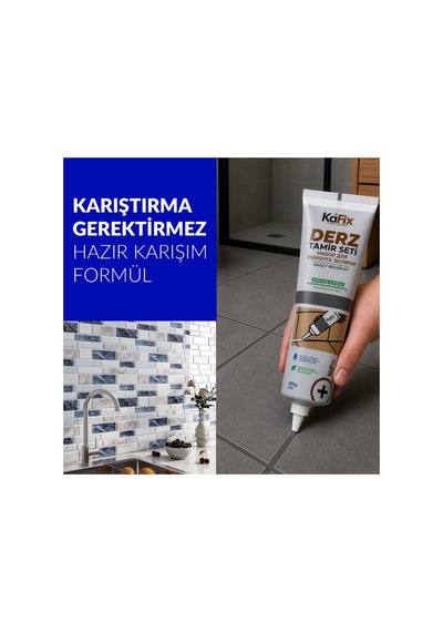 Hazır Derz Dolgu Tüpü Koyu Gri 250 Gr Hızlı Kuruyan Derz Tamir Ve Yenileme Tüpü