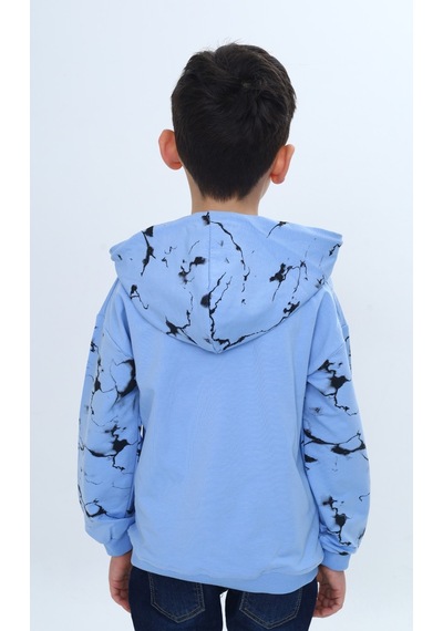 Toontoy Kids Toontoy Erkek Çocuk Great 98 Wiew Yazı Baskılı Sweatshirt Mavi