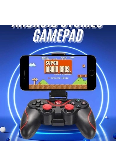 Bluetooth Telefon Tutuculu Joystik Gamepad Android Uyumlu Oyun Kolu