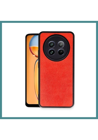 Trendexa Realme 12 5g Uyumlu Kılıf Aras Deri Kapak - Kırmızı Mac