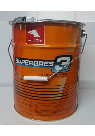 Petrol Ofisi Süper Gres 3 Kova Lityum Sabunlu Sarı Gres 15 KG