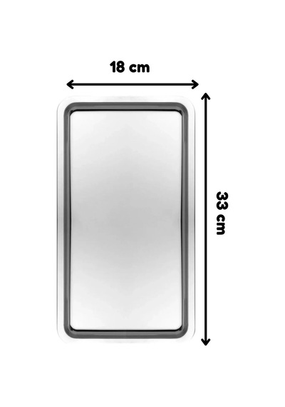 2 Adet Gümüş Geniş Dikdörtgen Metal Sunum Tepsisi 18x33 Cm Paslanmaz Çelik Düz Çay Kahve Tatlı Servis Tepsisi Seti Gümüş