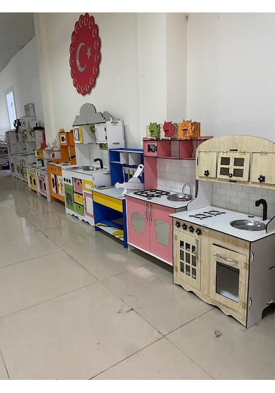 86X60 Ahşap Oyuncak Mutfak