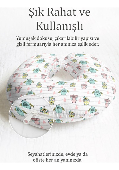 Sevimli Baykuş Desenli Pamuklu Boyun Yastığı - Pastel Pembe Yeşil Çocuk & Yetişkin Seyahat Yastığı Buzlu Toprak Kiremit Sevimli Baykuş Desenli Pamuklu Boyun Yastığı - Pastel Pembe Yeşil Çocuk & Yetişkin Seyahat Yastığı Buzlu Toprak Kiremit