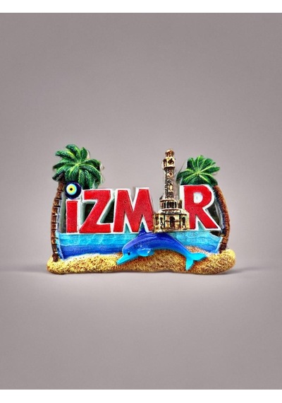 İzmir Temalı Kabartmalı Polyester Magnet. 8cm X 5cm. 10895848