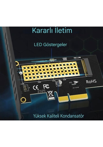 64gbps M.2 Nvme Ssd Adaptör Kartı Pcıe 4.0 Pcıe 4.0 X4 Genişleme 64gbps M.2 Nvme Ssd Adaptör Kartı Pcıe 4.0 Pcıe 4.0 X4 Genişleme
