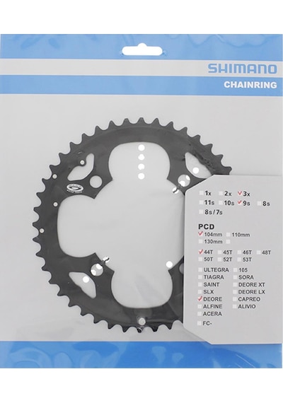 Shimano Aynakol Yaprak Deore Fc-m530-fc-m590 V 44t Bcd 104 MM 9s S Siyah