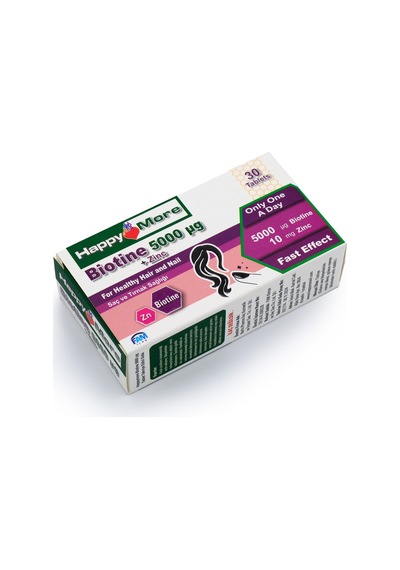 Happymore Biotin Ve Çinko İçeren 30 Tablet Takviye Edici Gıda