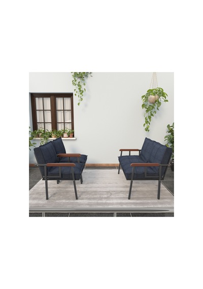 Mygusi Modern Balkon, Bahçe, Cafe, Metal Kanepe Koltuk Takımı , Bahçe Mobilyası, 211 - Lacivert Mygusi Modern Balkon, Bahçe, Cafe, Metal Kanepe Koltuk Takımı , Bahçe Mobilyası, 211 - Lacivert