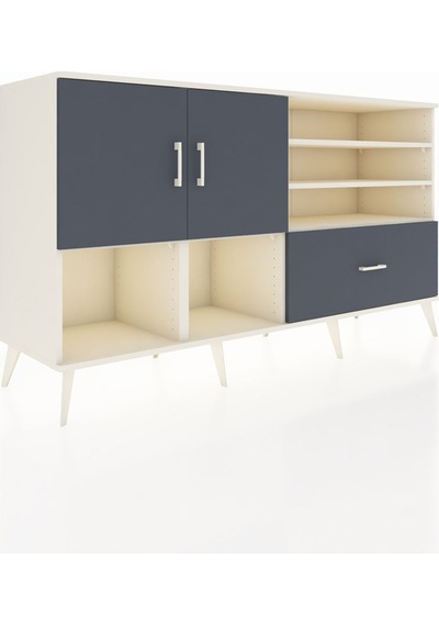 Kronos Konsol 7 Raflı Tek Çekmeceli 2 Kapaklı 176x59x99 Aytaşı-an Aytaşı-antrasit Kronos Konsol 7 Raflı Tek Çekmeceli 2 Kapaklı 176x59x99 Aytaşı-an Aytaşı-antrasit