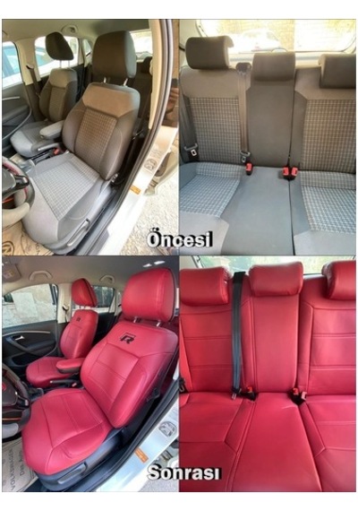 Volkswagen Polo Araca Özel Deri Oto Koltuk Kılıfı (455517400)