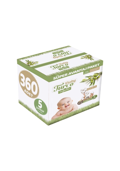 Baby Turco Doğadan Bebek Bezi 5 Numara Junior 360 Adet