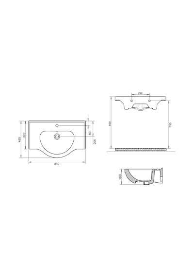Yakamoz Etejerli Lavabo 80cm Turavit Diğer