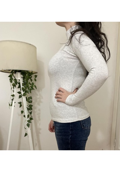 Kadın Peluş Uzun Kollu Yarım Balıkçı Yaka Body Yumoş 1 Adet