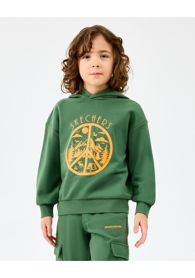 Skechers B Lw Fleece Sweatshirt Büyük Erkek Çocuk Haki Sweatshirt Sk2520089-1629 Haki