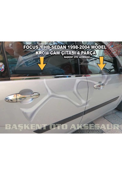 Ford Focus 1 Sedan Krom Cam Çıtası 4 Parça 1998-2004 P. Çelik