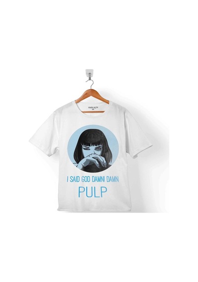 Pulp Fıctıon I Saıd Goddamn God Damn Ucuz Roman Çocuk Tişört 001