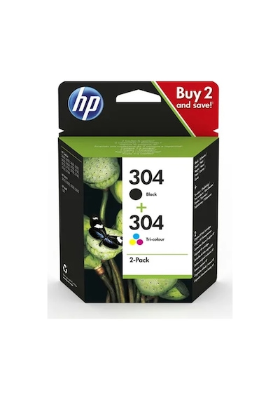 Hp 3jb05ae Cmy Bk 2'li Combo Paket Mürekkep Kartuş 304
