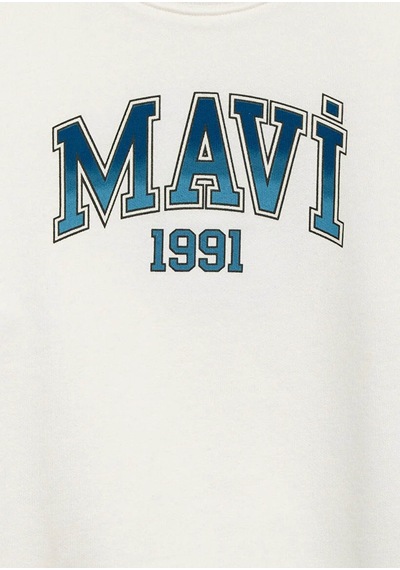 Mavi Logo Baskılı Ekru Erkek Çocuk Sweatshirt M6s10218-70057