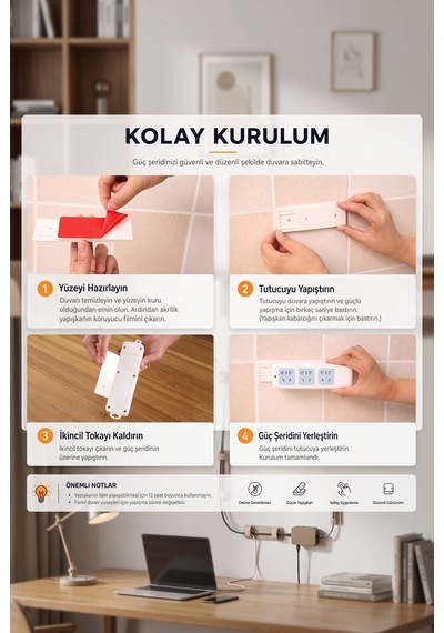2 Adet Yapışkanlı Eşya Sabitleme Klipsi Kumanda Priz Adaptör Modem Sabitleyici Pratik Geçmeli Askı Seti Siyah - Beyaz