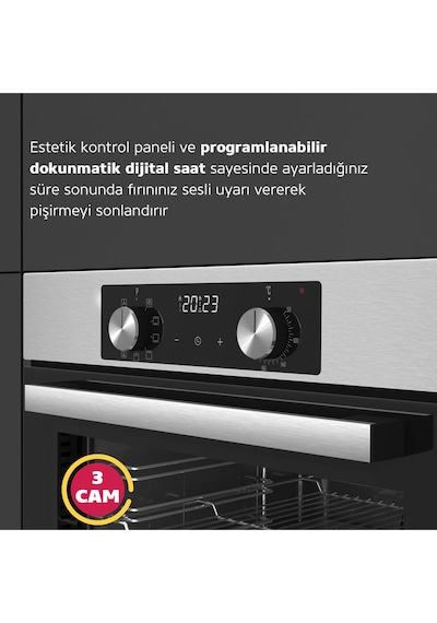Simfer 8210 10 Fonksiyon Airfry Plus Inox Ankastre Fırın Dijital