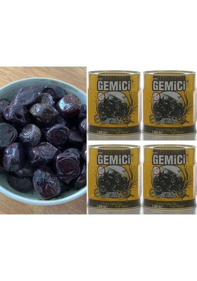Gemici Zeytinleri Gurme Siyah Zeytin 4 x 2 KG