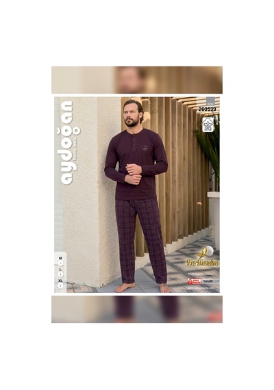 Hermevsim Aydoğan Erkek Pijama Takımı %100 Pamuk Süprem Patlı Yaka Uzun Kol Mürdüm Tuna 260539 Koyu Mürdüm Hermevsim Aydoğan Erkek Pijama Takımı %100 Pamuk Süprem Patlı Yaka Uzun Kol Mürdüm Tuna 260539 Koyu Mürdüm