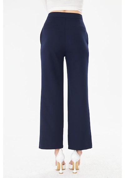 Sortie Collection Yüksek Bel Bol Paça Pantolon Lacivert