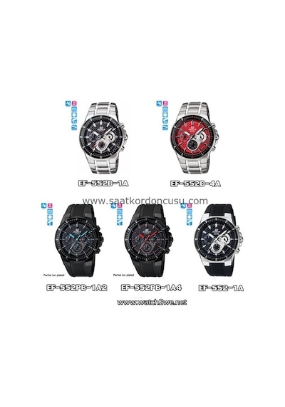 Casio Edifice Ef552 Uyumlu Siyah Silikon Saat Kordonu